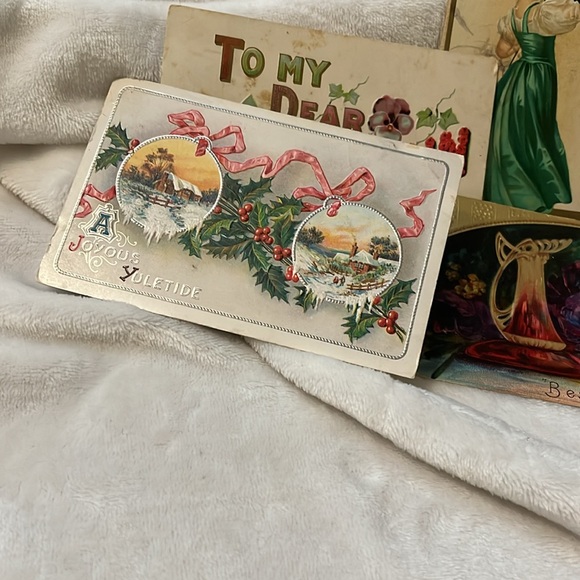 Postcards very, very old embossed, engraved, holiday Easter Christmas, St. Pat - Picture 2 of 3